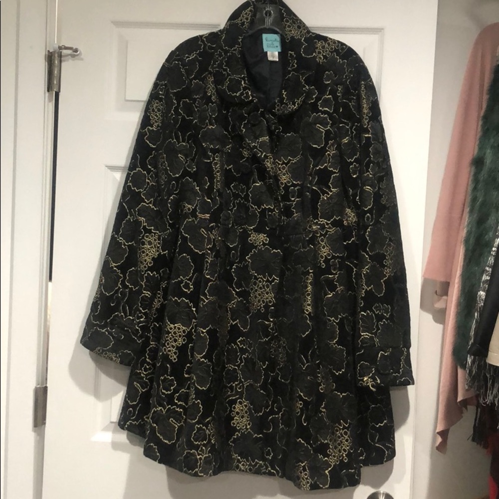 Black and gold Peacoat